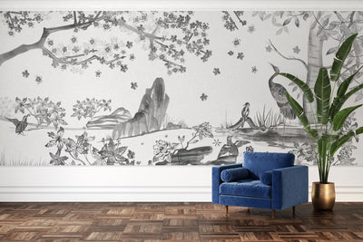 Yoshino Cherry Chinoiserie Mural - Marmor