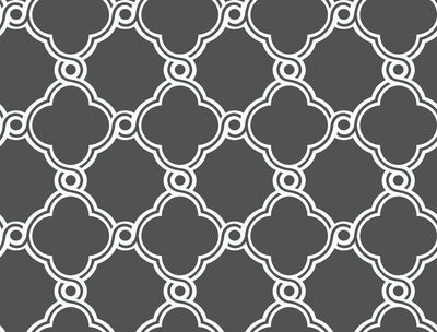 Open Trellis Wallpaper - Gray