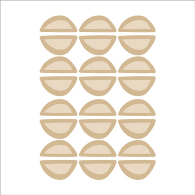 Half Circle Wall Decal - Beige