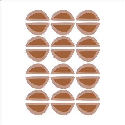 Half Circle Wall Decal - Terracotta