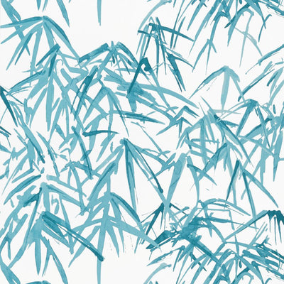 Kyoto Leaves Wallpaper - Robin's Egg