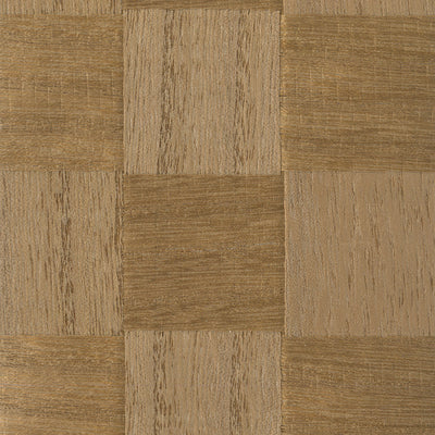 Mocha Check Wood Wallpaper