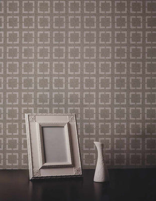 Desire | Silver Glitter Geometric Wallcovering