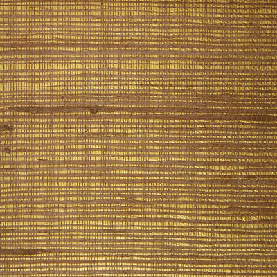 Heavy Jute Wallpaper - Brown on Gold