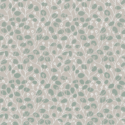 Climbing Eucalyptus Wallpaper - Dove Grey