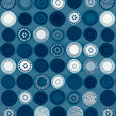 Sand Dollar Wallpaper - Indigo