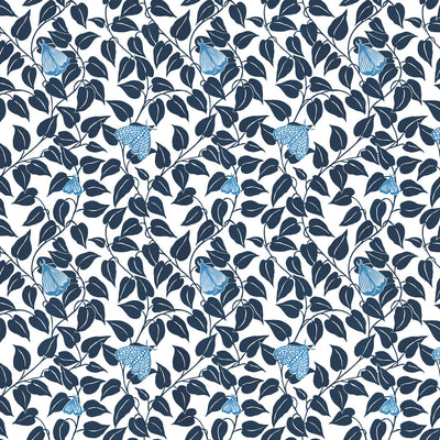 Summer Moth Wallpaper - Indigo