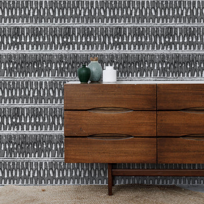 Chiseled Wallpaper - Charcoal