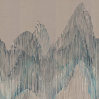 Sediment Mural - Haze on Grasscloth