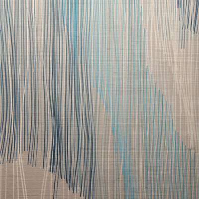 Sediment Mural - Haze on Grasscloth