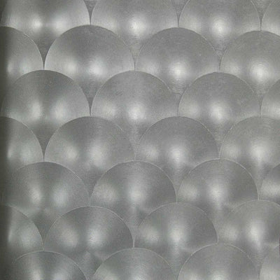 Silver Metallic Circles Wallpaper