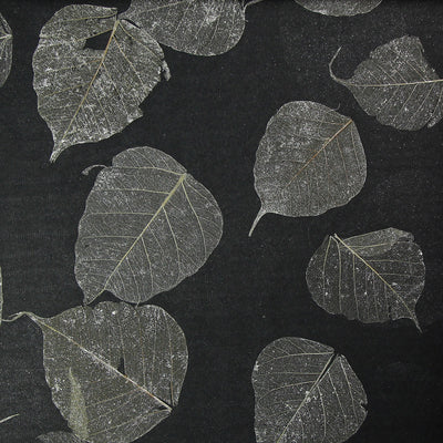 Charcoal Leaf Wallpaper