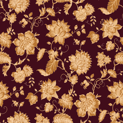 Floral Toile - Bordeaux