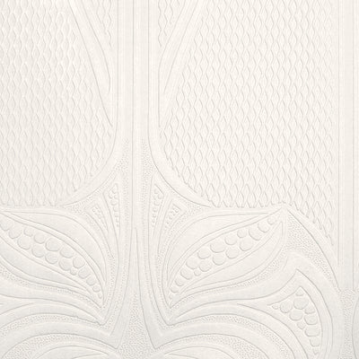 Dado Panel Nouveau Paintable Embossed Wallpaper