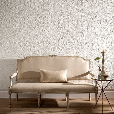 Italian Renaissance Paintable Embossed Wallpaper