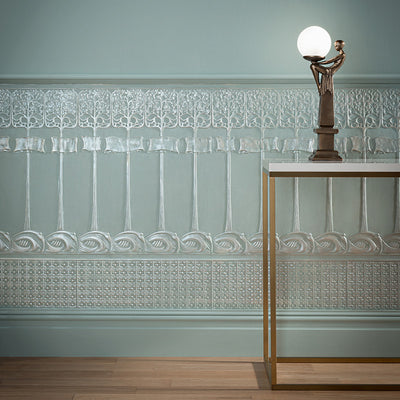 Art Nouveau Dado Paintable Embossed Wallpaper