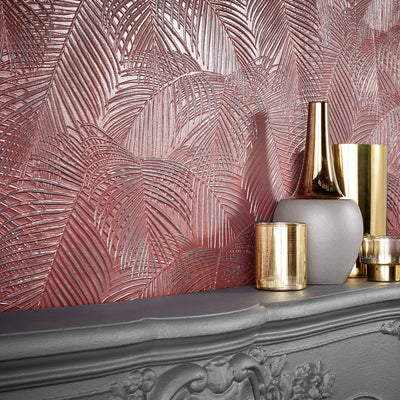 Palm Paintable Embossed Wallpaper