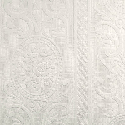 Louisa Paintable Embossed Wallpaper