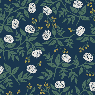 Peonies Wallpaper - Navy