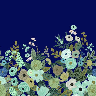 Garden Party Wallpaper Mural - Navy