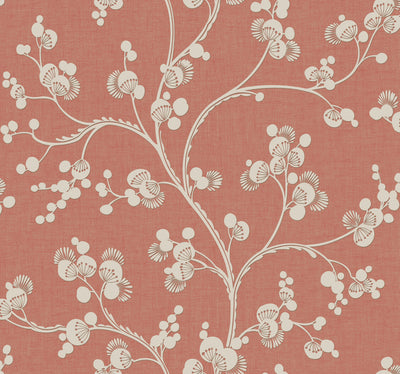 Dahlia Trail Wallpaper - Burnt Orange