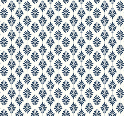 Leaflet Wallpaper - Navy