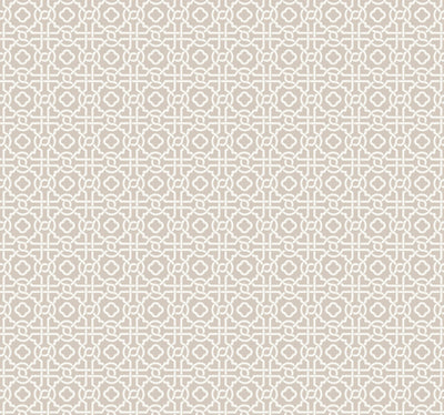 Pergola Lattice Wallpaper - Taupe