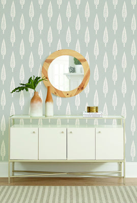 Juniper Tree Wallpaper - Gray