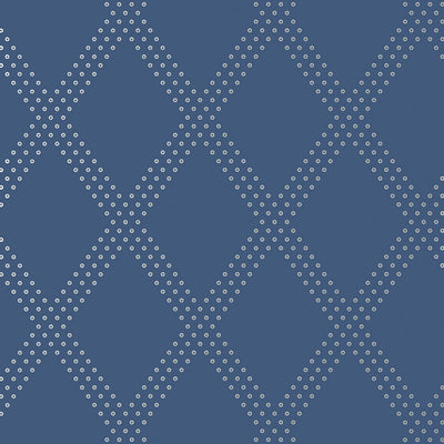 Brad Wallpaper - Silver on Navy