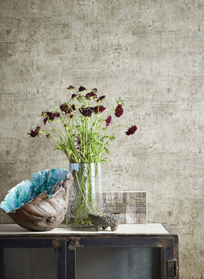 Carro Wallpaper - Metallic Pewter