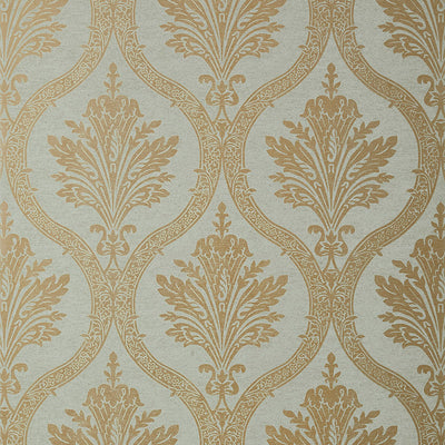 Clessidra Wallpaper - Metallic Pewter on Grey