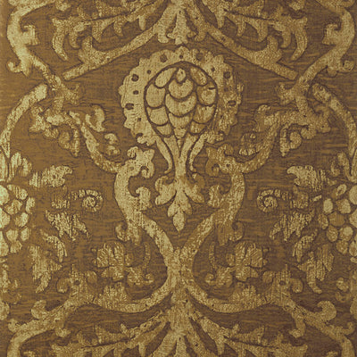 Pravata Damask Wallpaper - Gold on Foil