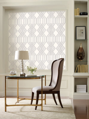 Ettched Lattice Wallpaper - Gray