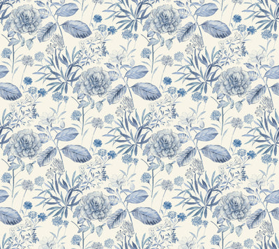 Midsummer Floral Wallpaper - Blue